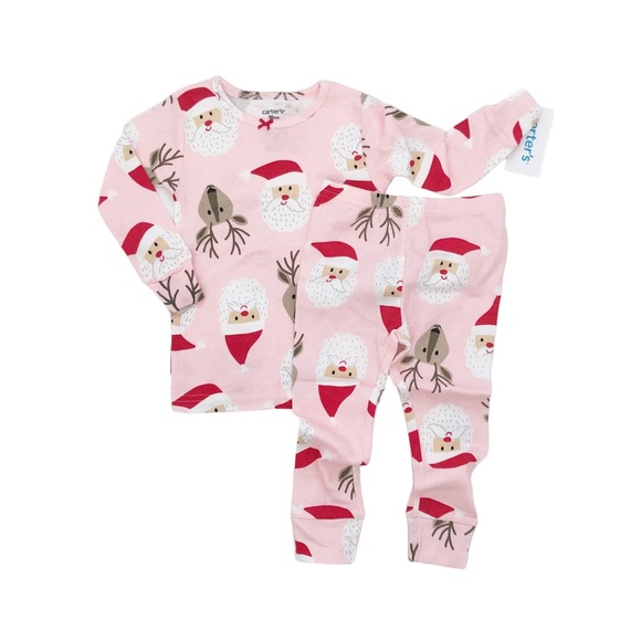 Carter's Other - Carters baby girl Christmas Santa pjs